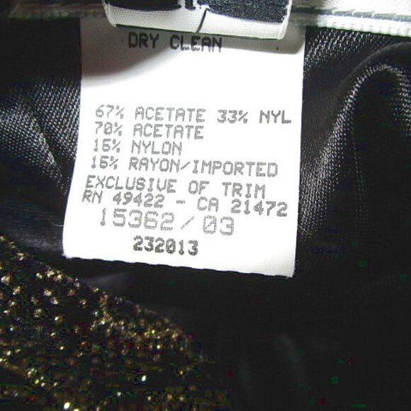 Vtg Scott McClintock Formal Dress Size 16 L Glitter Velvet Pencil Peplum Layered - Picture 12 of 12